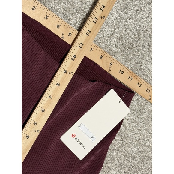 Lululemon Ribbed Softstreme Flared Pant Tall. Size 4. Color:Garnet - Picture 2 of 8